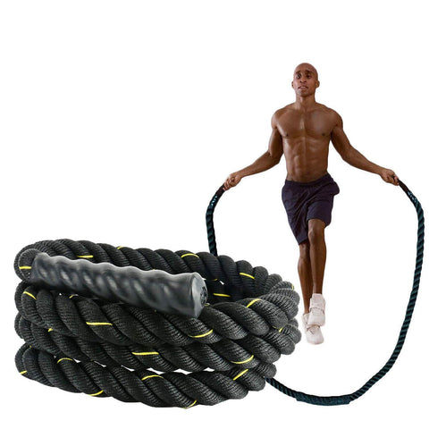 New Year New You - Fitness Jumping Rope Heavy-Duty Bold Fitness Rope Weight-Bearing Triple-Strand Jumping Rope