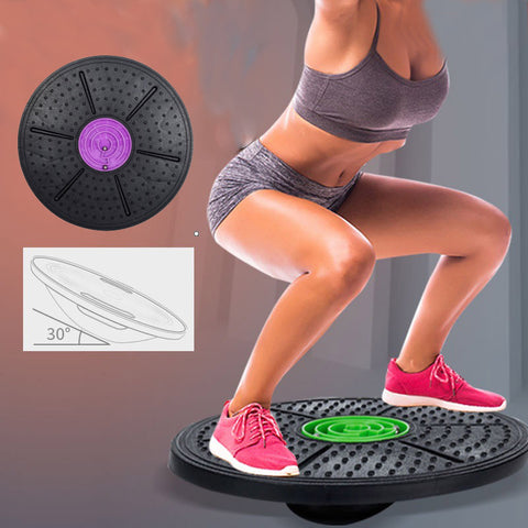 New Year New You - Yoga Balance Board Disc Stability Round Plates Exercise Trainer for Fitness Sports Waist Wriggling Fitness Balance Board