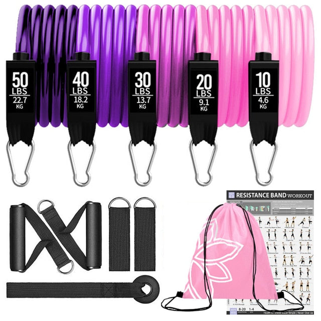New Year New You - Fitness Exercises Resistance Bands Set
