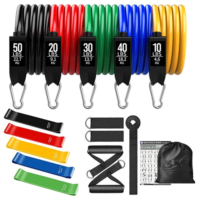 New Year New You - Fitness Exercises Resistance Bands Set