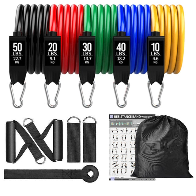 New Year New You - Fitness Exercises Resistance Bands Set