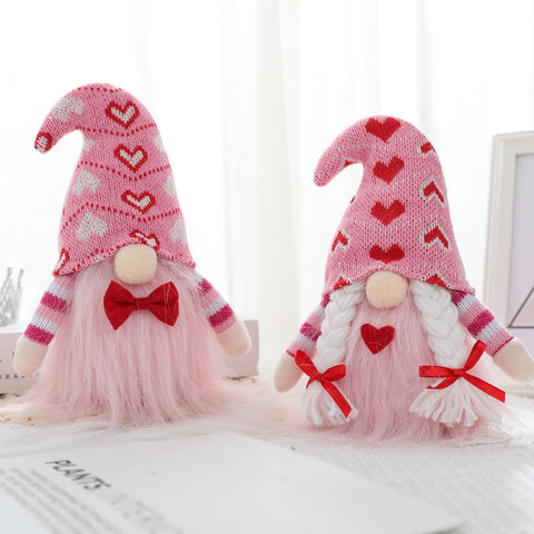 Decoration Knitted Faceless Doll Heart
