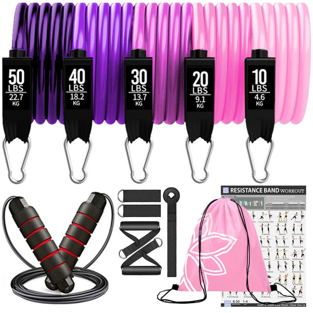 New Year New You - Fitness Exercises Resistance Bands Set