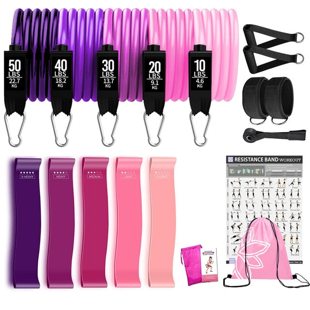 New Year New You - Fitness Exercises Resistance Bands Set