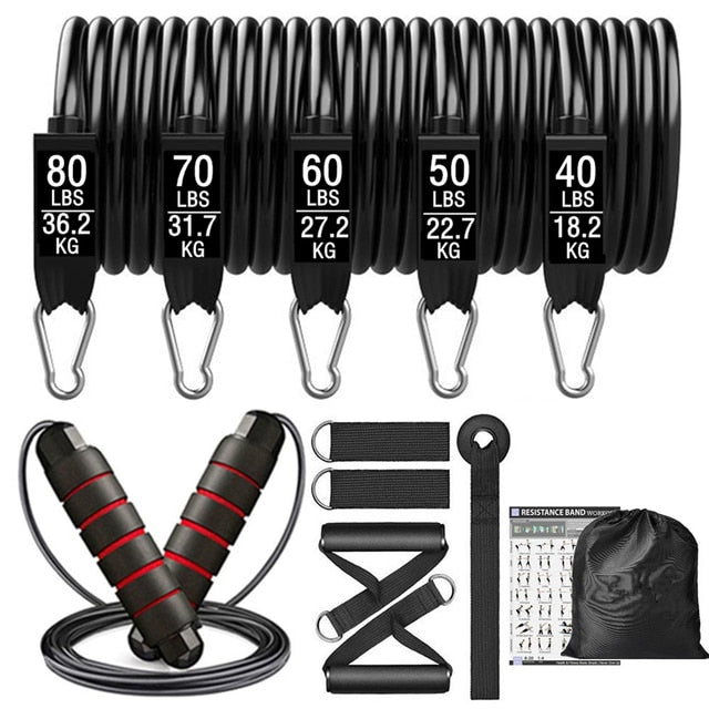 New Year New You - Fitness Exercises Resistance Bands Set