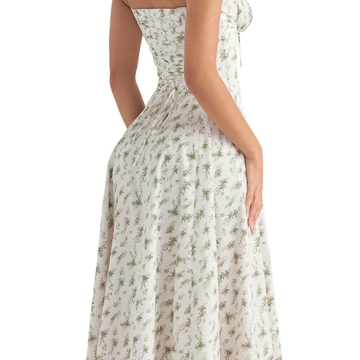 Floral Midriff Waist Shaper Dress