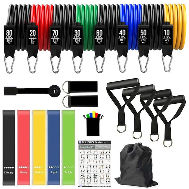 New Year New You - Fitness Exercises Resistance Bands Set