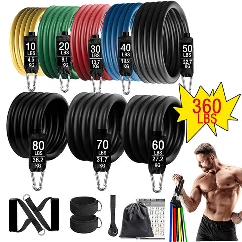 New Year New You - Fitness Exercises Resistance Bands Set